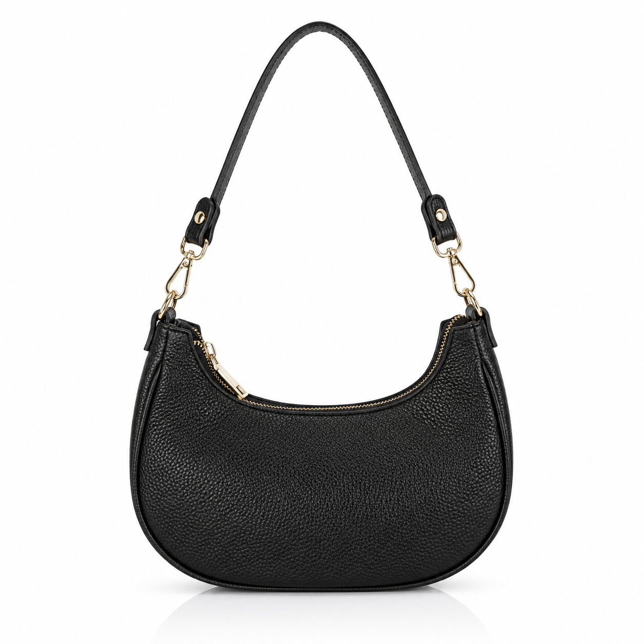 Yolé bags YL011 - Kožna trend torbica za rame - crna Kožna trend torbica za rame – dodatni prikaz 3