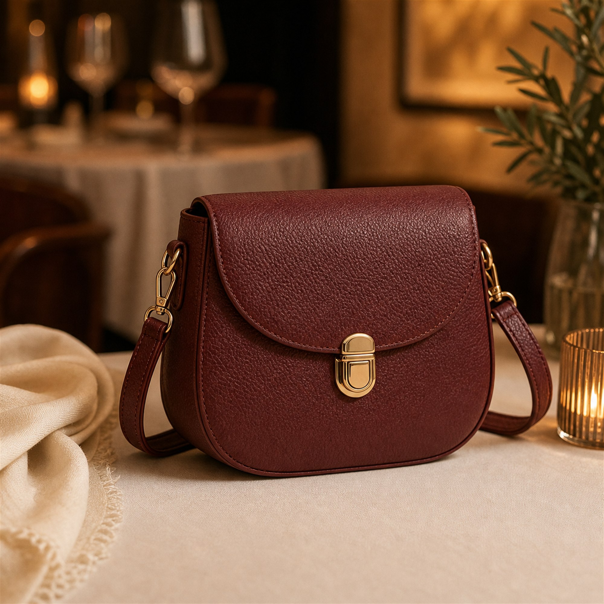 Bordo elegantna ženska torba
